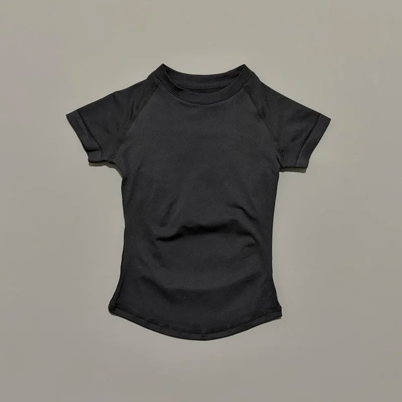 Women's Seamless Short Sleeve Workout Top for Yoga & Fitness