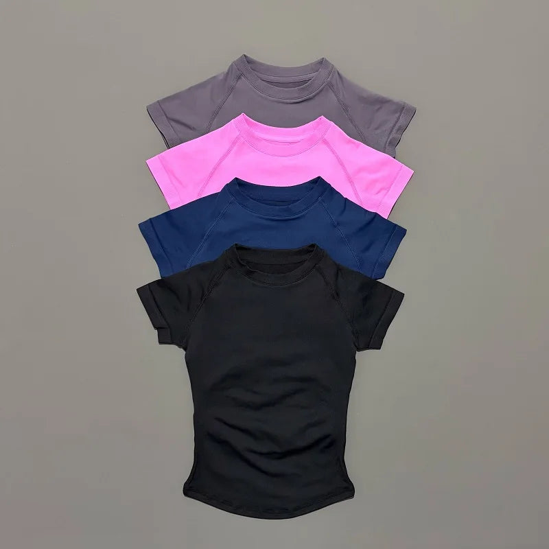 Women's Seamless Short Sleeve Workout Top for Yoga & Fitness
