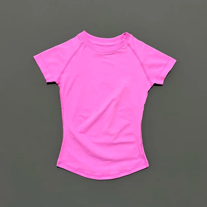 Women's Seamless Short Sleeve Workout Top for Yoga & Fitness