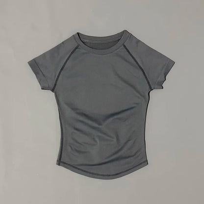 Women's Seamless Short Sleeve Workout Top for Yoga & Fitness