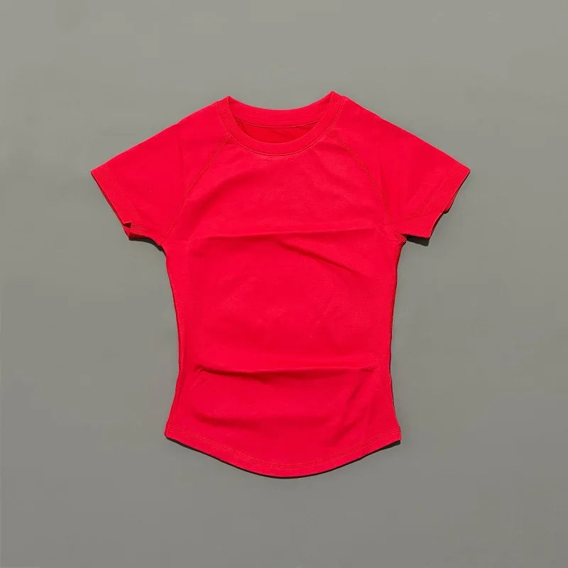 Women's Seamless Short Sleeve Workout Top for Yoga & Fitness