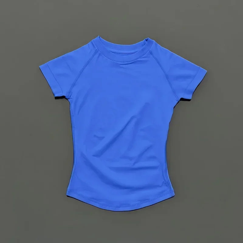 Women's Seamless Short Sleeve Workout Top for Yoga & Fitness