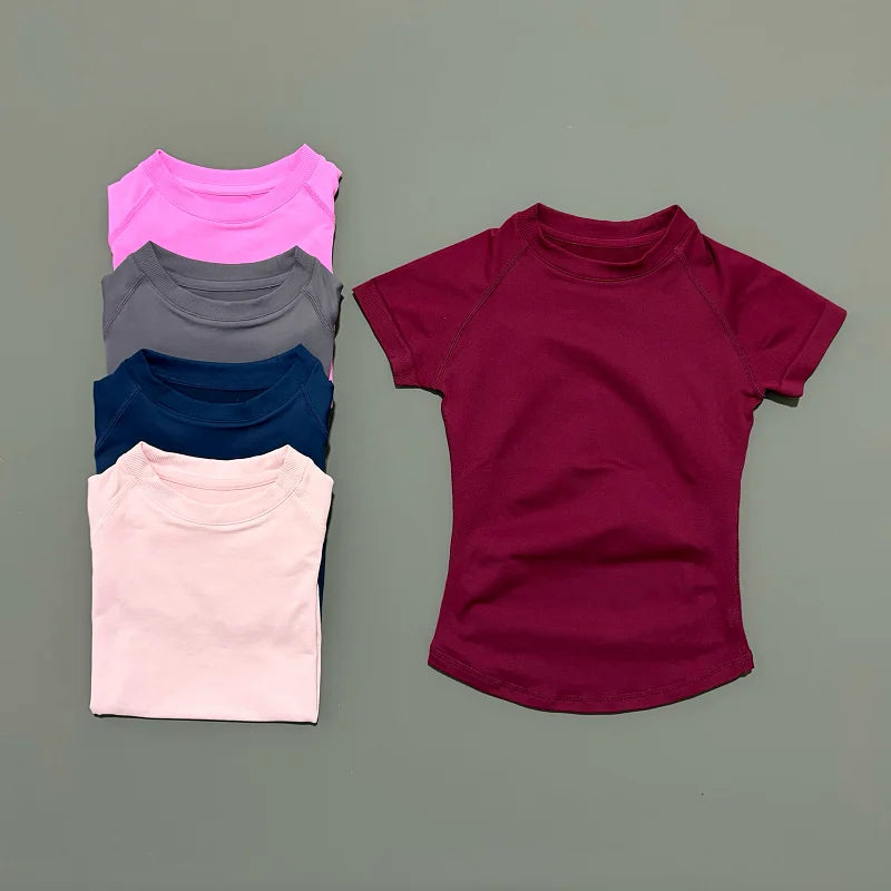 Women's Seamless Short Sleeve Workout Top for Yoga & Fitness