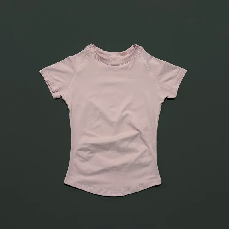 Women's Seamless Short Sleeve Workout Top for Yoga & Fitness