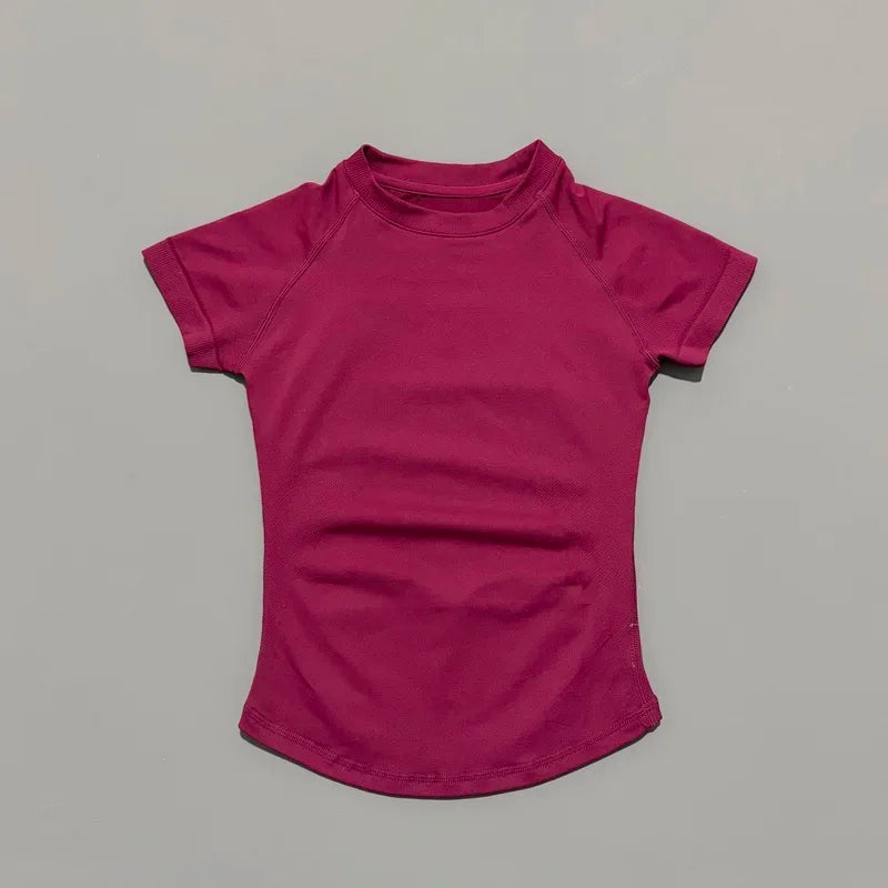 Women's Seamless Short Sleeve Workout Top for Yoga & Fitness
