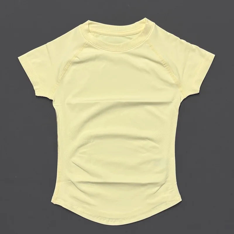 Women's Seamless Short Sleeve Workout Top for Yoga & Fitness