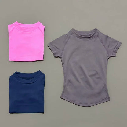Women's Seamless Short Sleeve Workout Top for Yoga & Fitness