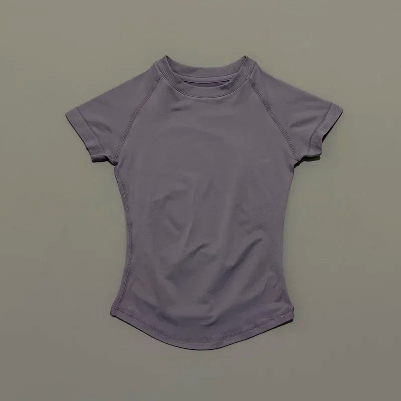 Women's Seamless Short Sleeve Workout Top for Yoga & Fitness