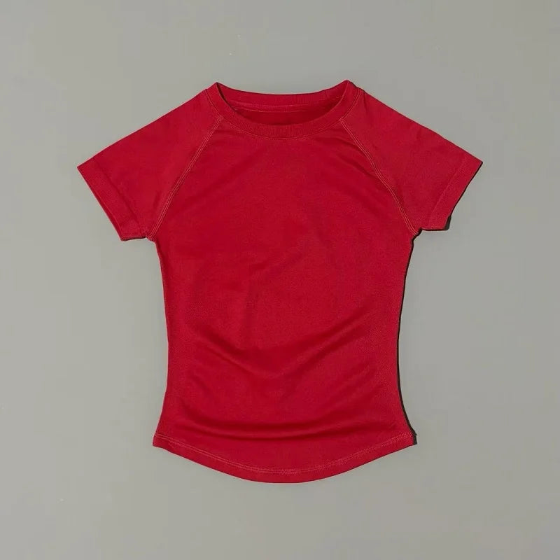 Women's Seamless Short Sleeve Workout Top for Yoga & Fitness