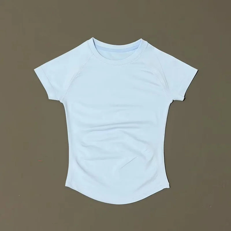 Women's Seamless Short Sleeve Workout Top for Yoga & Fitness