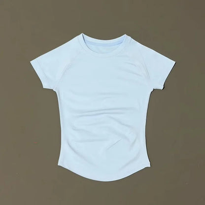 Women's Seamless Short Sleeve Workout Top for Yoga & Fitness