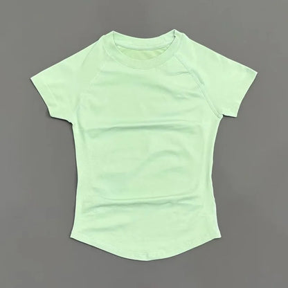 Women's Seamless Short Sleeve Workout Top for Yoga & Fitness