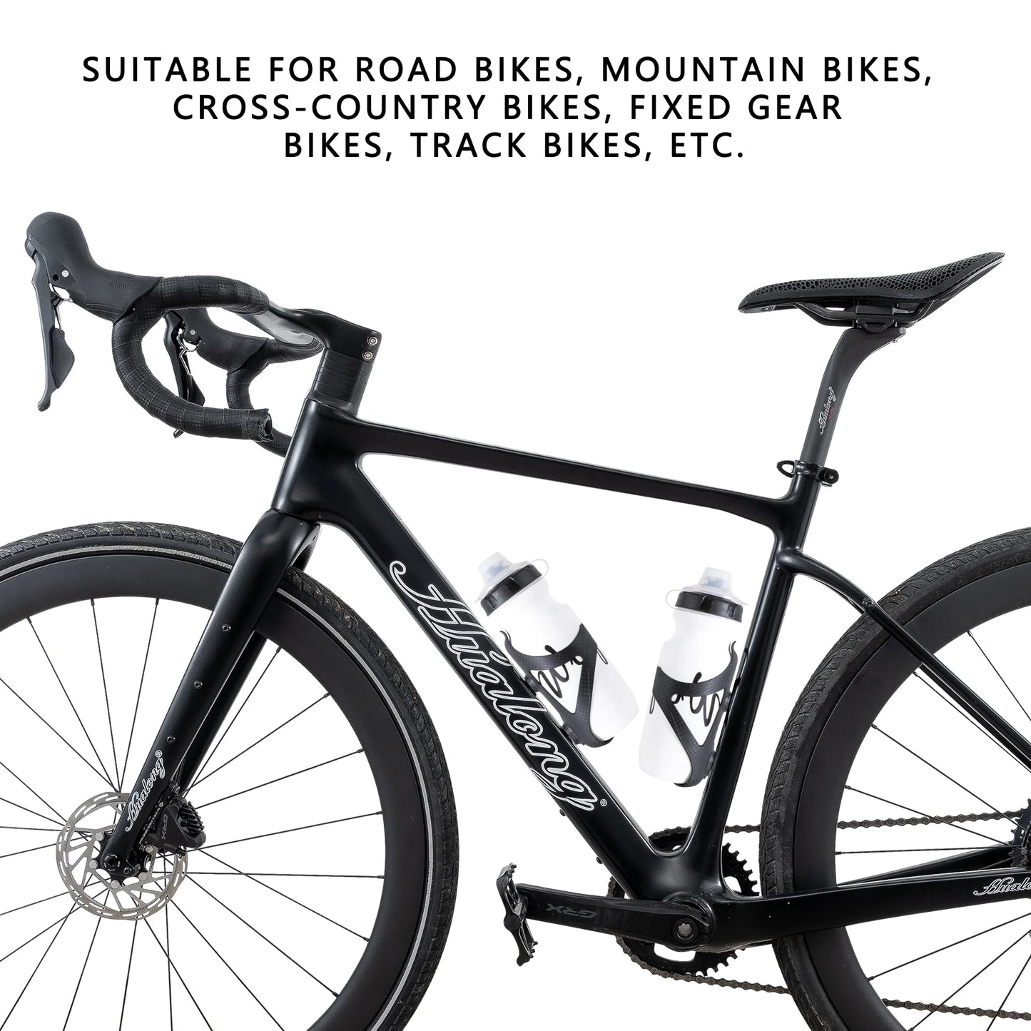Carbon Fiber Bike Water Bottle Cage for Road, MTB & Gravel Bikes
