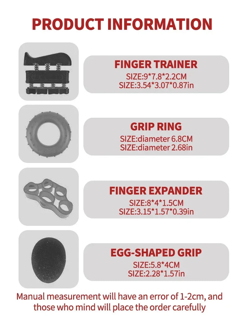 Hand Grip Strengthener Kit – Adjustable Grip, Finger & Wrist Exerciser