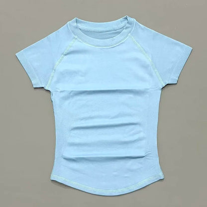 Women's Seamless Short Sleeve Workout Top for Yoga & Fitness