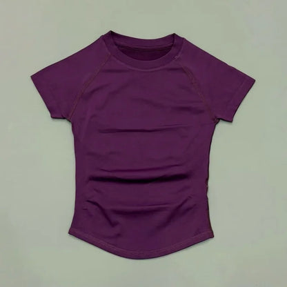 Women's Seamless Short Sleeve Workout Top for Yoga & Fitness