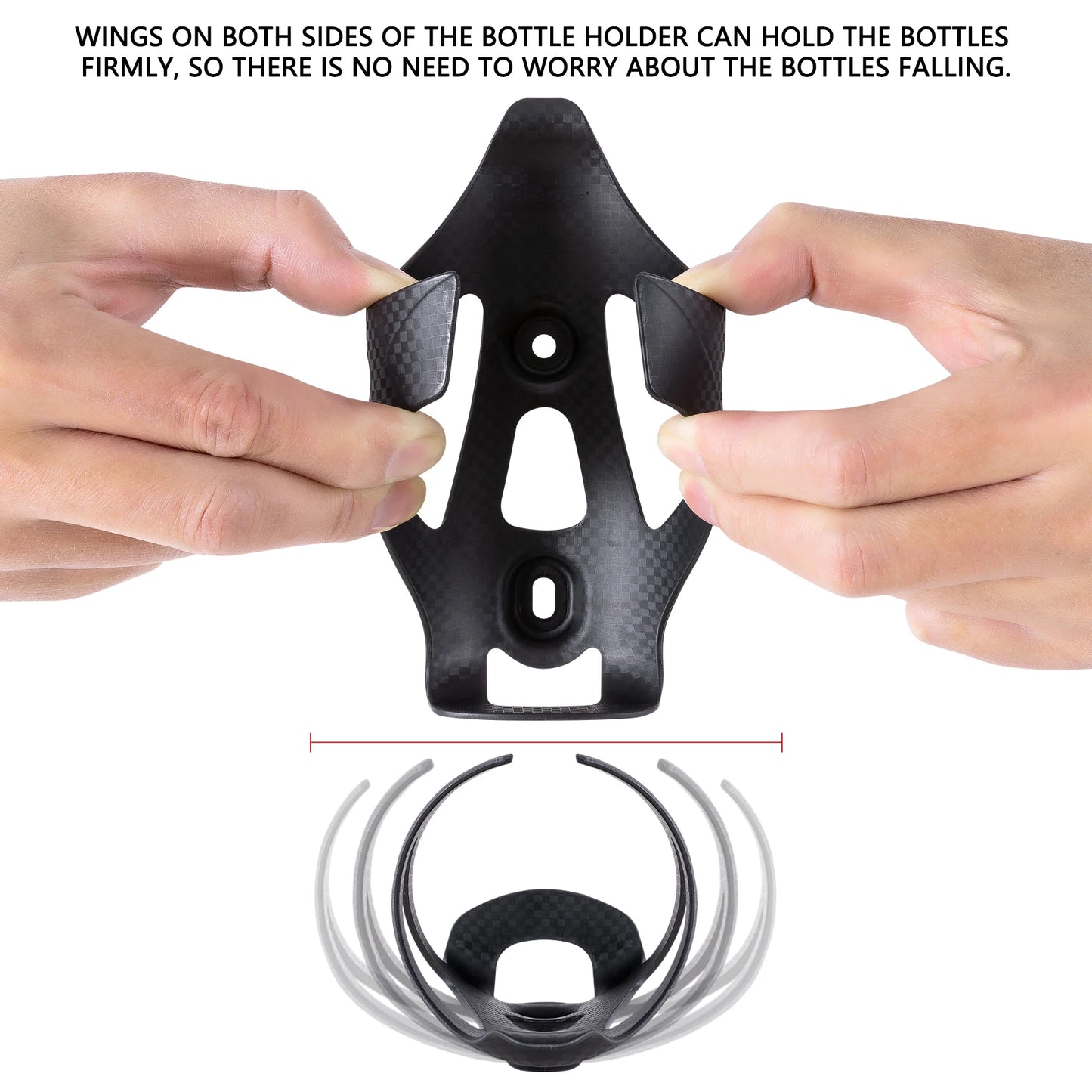 Carbon Fiber Bike Water Bottle Cage for Road, MTB & Gravel Bikes